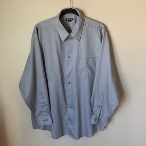 XL George gray dress shirt 17-17 1/2 neck 34-35 sleeve
